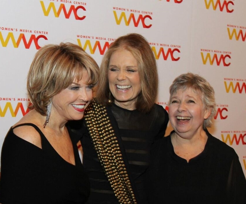 With Women's Media Center co-founders Gloria Steinem and Robin Morgan