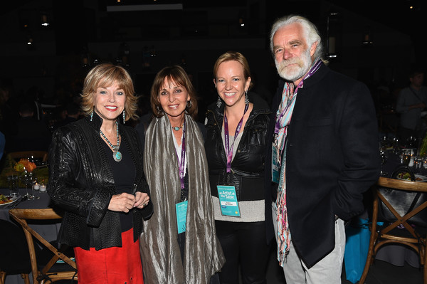 With conservationists and filmmakers Beverly and Dereck Joubert and Robin Marrouche, Executive Director of the Kimball Arts Center, which is currently exhibiting Beverly's photography