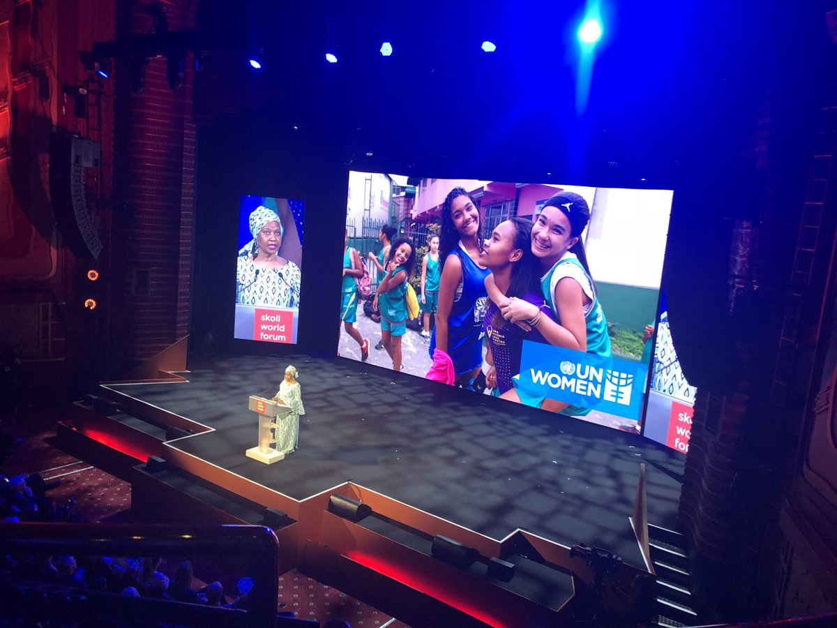 Phumzile Mlambo-Ngcuka, executive director of UN Women, at Opening Plenary — Skoll World Forum 2018