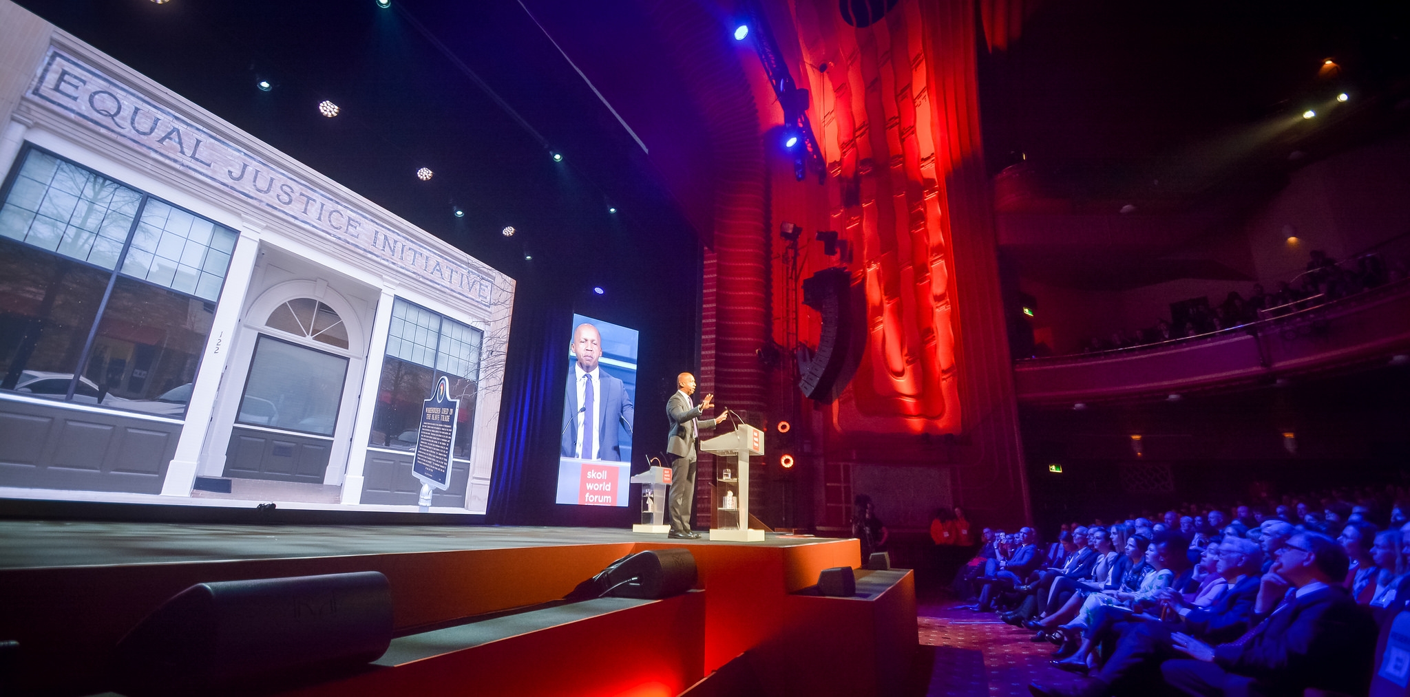 Bryan Stevenson, founder and Executive Director of the Equal Justice Initiative, at Opening Plenary - Skoll World Forum 2018