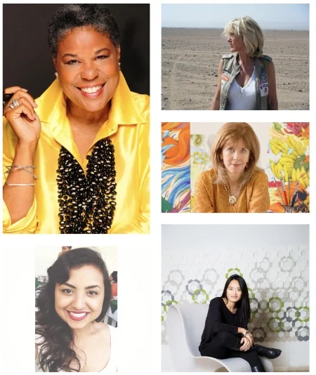 Just some of the 300+ impact makers across 5 continents included in the project. (clockwise l-r) Patti Carpenter, Dominique Serra, Penelope Gottlieb, Aurelie Tu and Vanessa Thompson. See more women and profiles at impactmania .