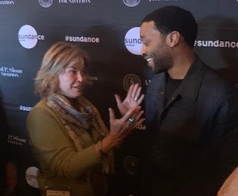  Pictured with Director-Screenwriter-Actor Chiwetel Ejiofor, winner of the Alfred P. Sloan Public Understanding of Science Feature Film Prize for The  Boy Who Harnessed the Wind.  