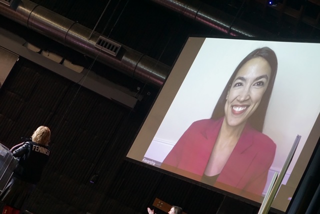 I had the pleasure of hosting the annual Women's event and as part of that program that featured several women artists, also introducing Rep. Alexandria Ocasio-Cortez, who is featured in "Knock Down the House," a documentary that followed her and 3 other women who ran for Congress in 2018. It won the U.S. Documentary Audience Award on Saturday night.