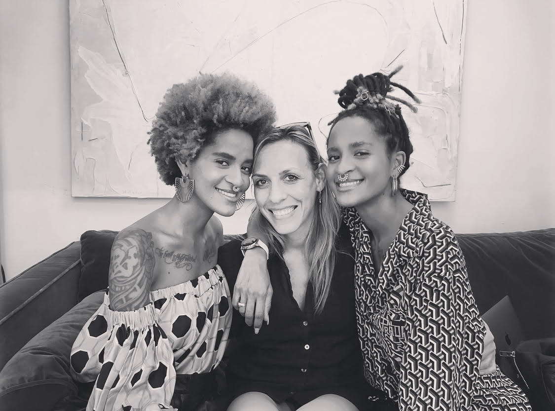 Coco & Breezy Eyewear , founded by Corianna and Brianna Dotson (pictured here with Lindsey), are just one of the many brands featured in The Helm's shop.