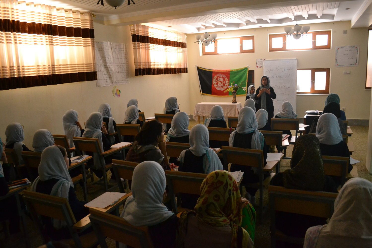 Girls taking classes in Rwanda. (Courtesy of SOLA)