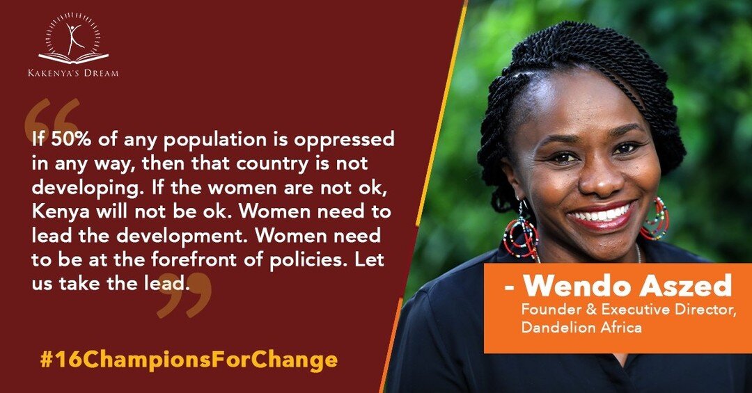 @WendoAszed, founder of @DandelionAfrica, was determined to help stop the
spread of #HIVAIDS after losing a dear friend to the deadly virus. What soon brought
healing to her, would also bring health and healing to many. Learn more:
bit.ly/16Champions