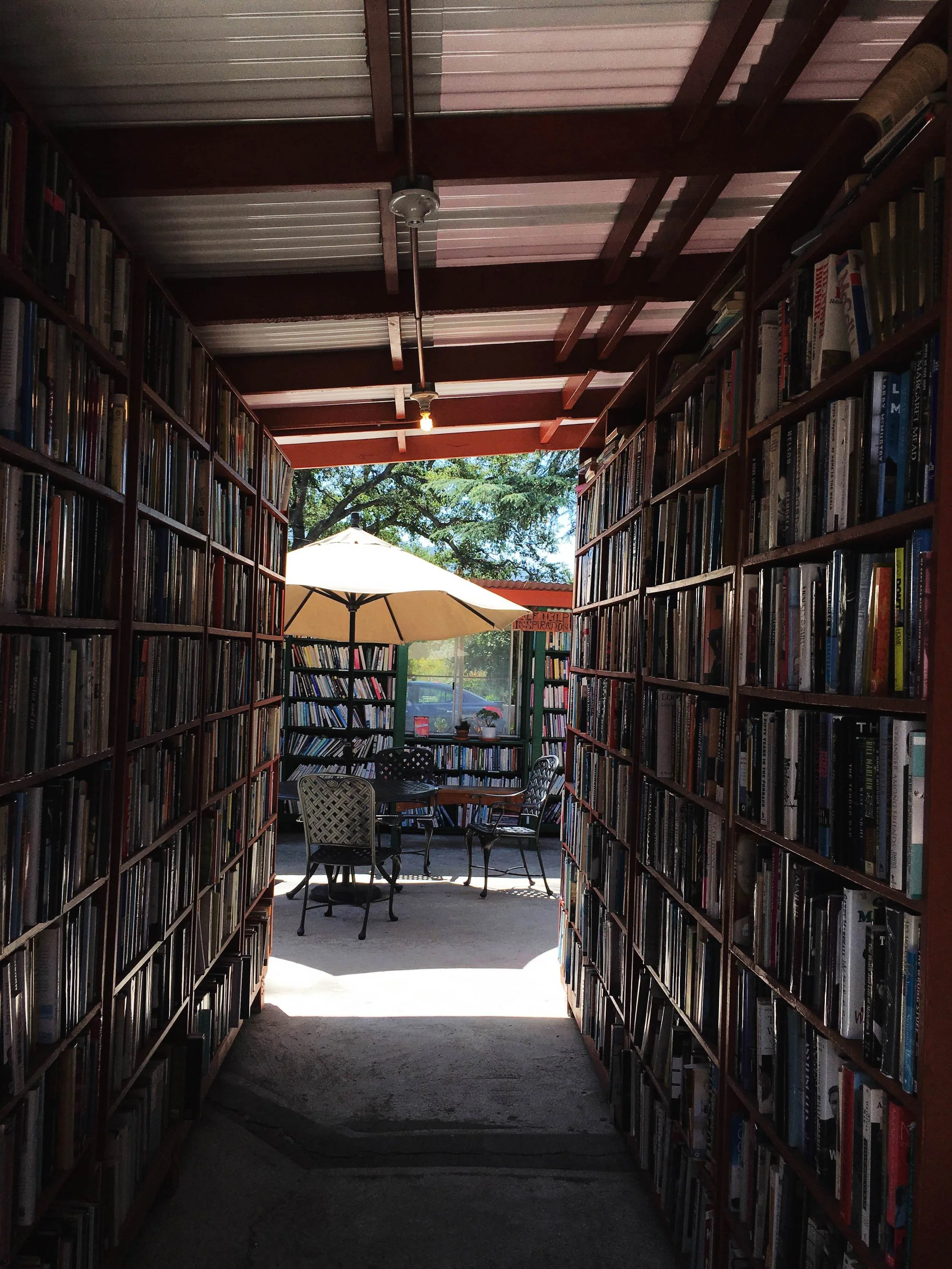 Down one of the many corridors of books at Bart's.