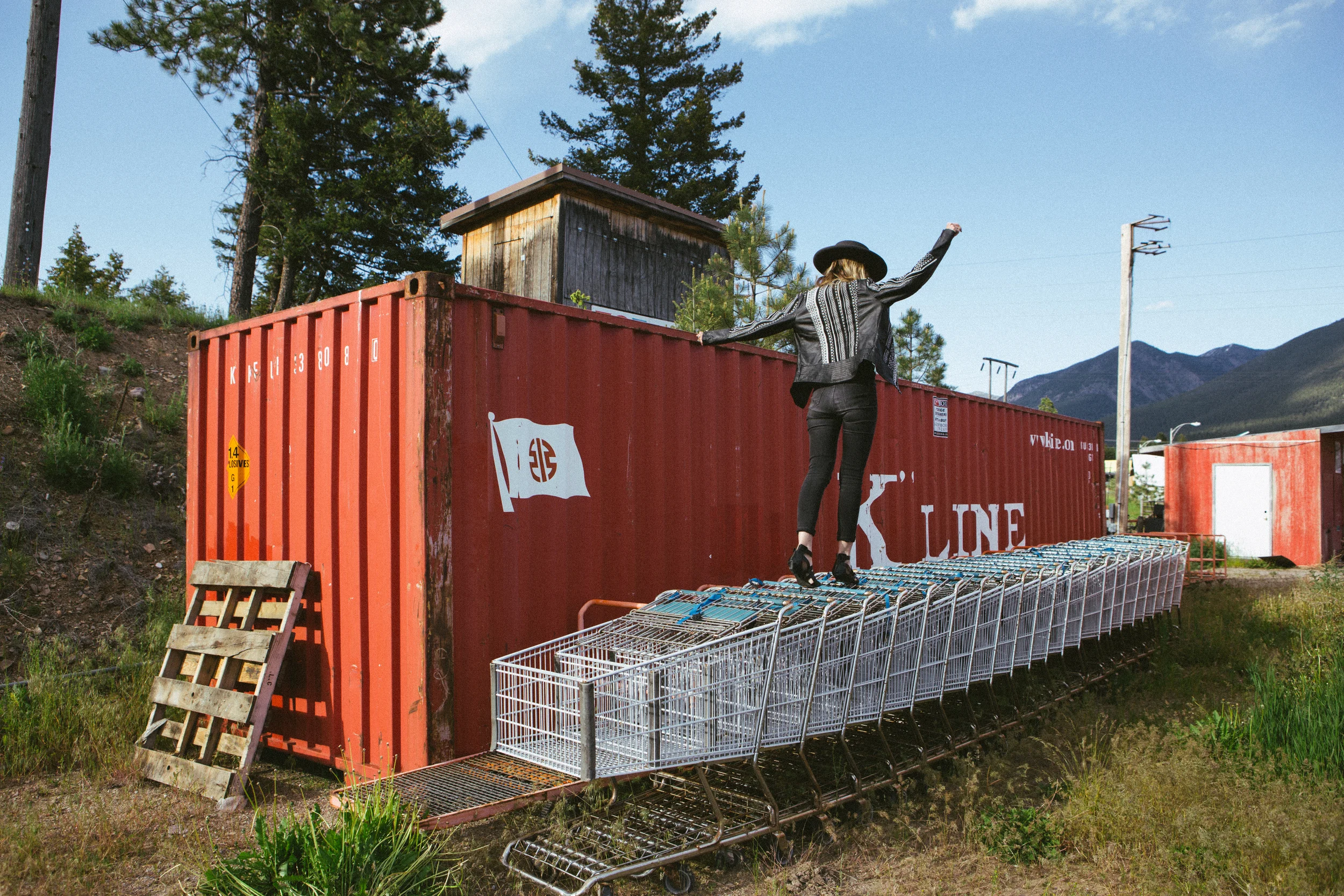 Me. Climbing on things I probably shouldn't on our Pacific Northwest travels. Photo: Allister Ann