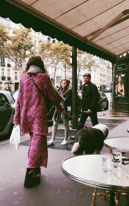 Sitting at Les Deux Magots on Saint Germain, watching the world go by... this girl strolled by and I thought: Paris, you're my spirit animal.