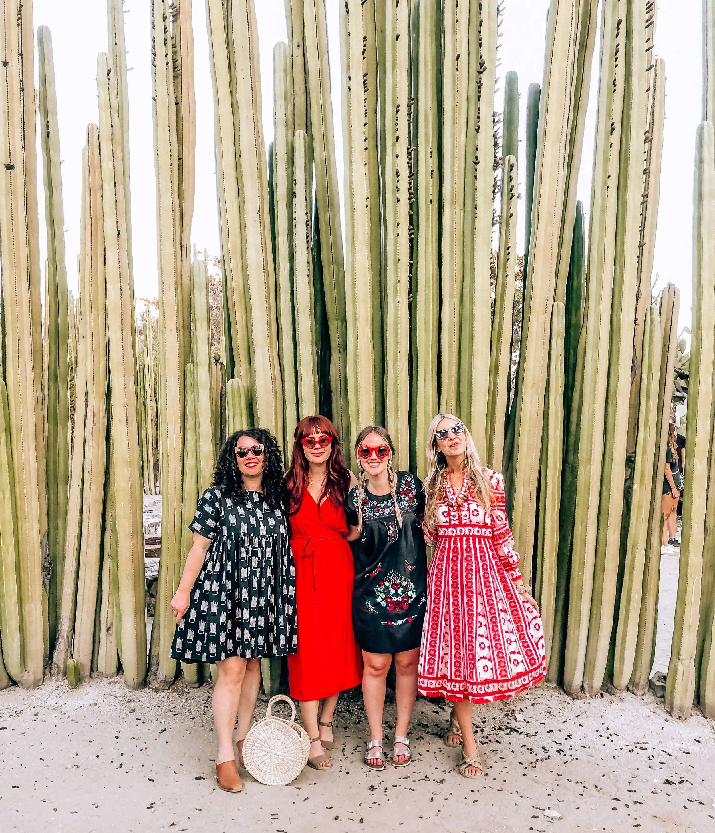 oaxaca botanical gardens, cactus, bohemian style, girls travel