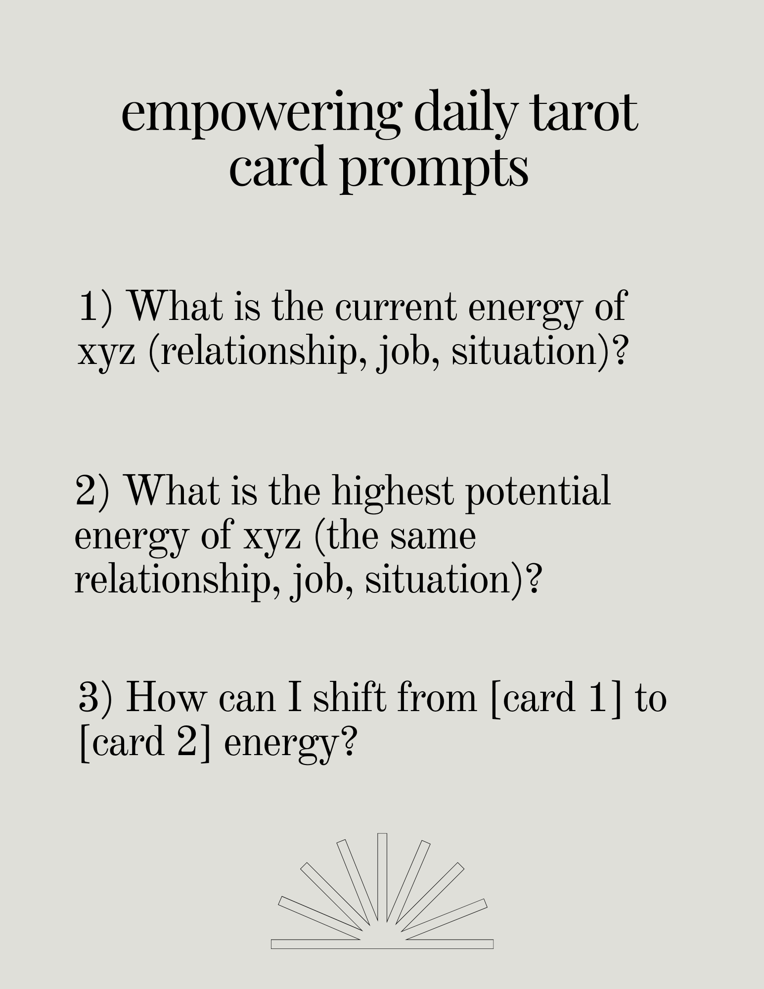 Problem Solution Outcome : 3 Card Intuitive Tarot Card 
