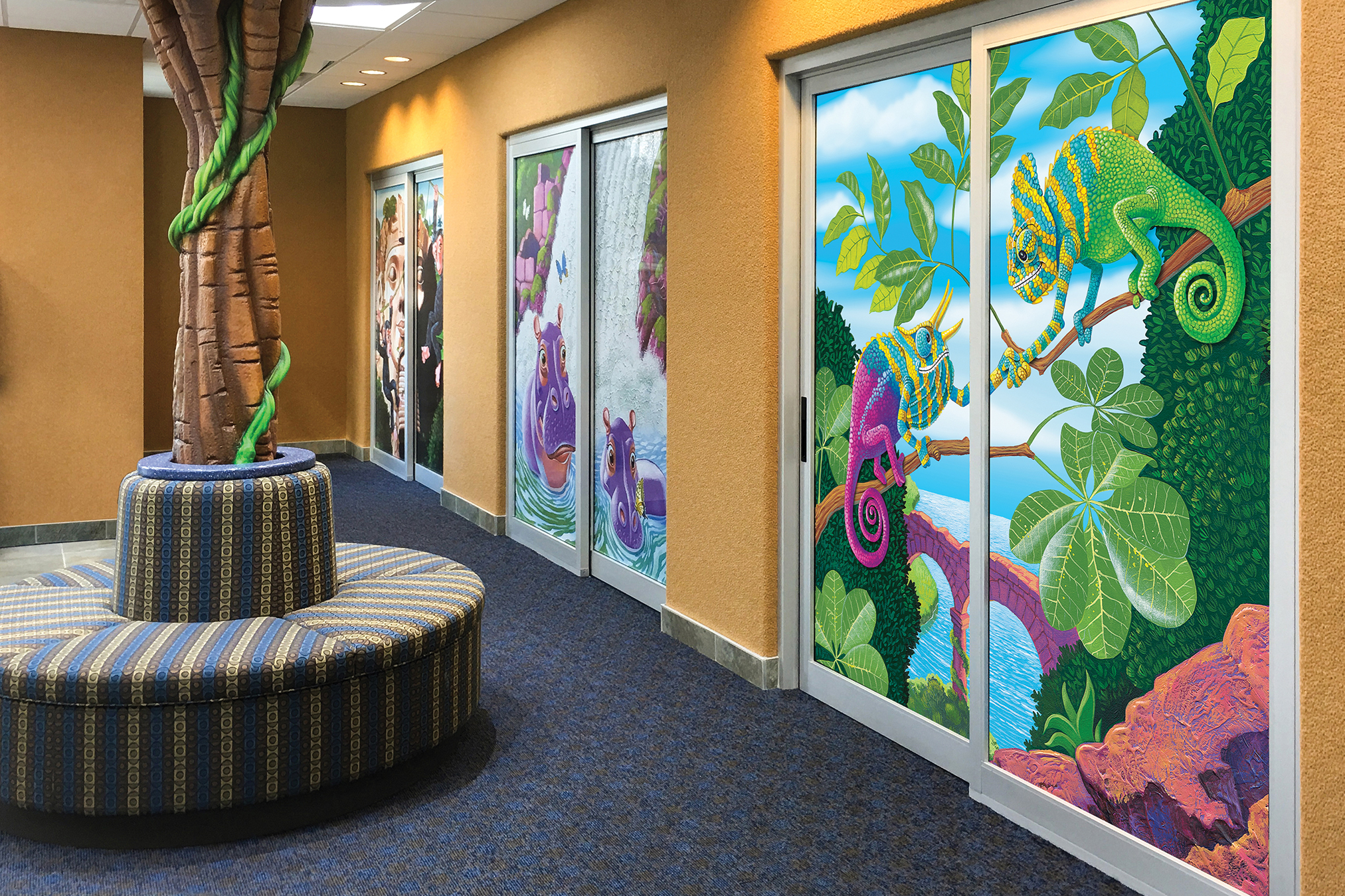 Custom Designed Patient Room Door Murals