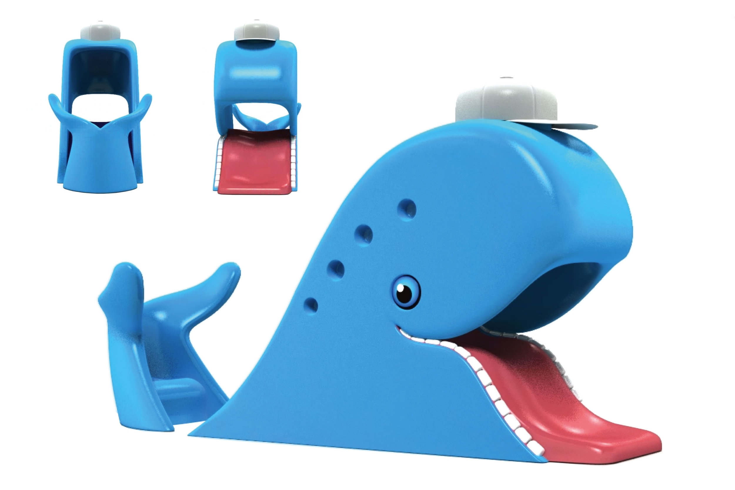 Custom Designed and Fabricated Blue Whale Giant Play Slide