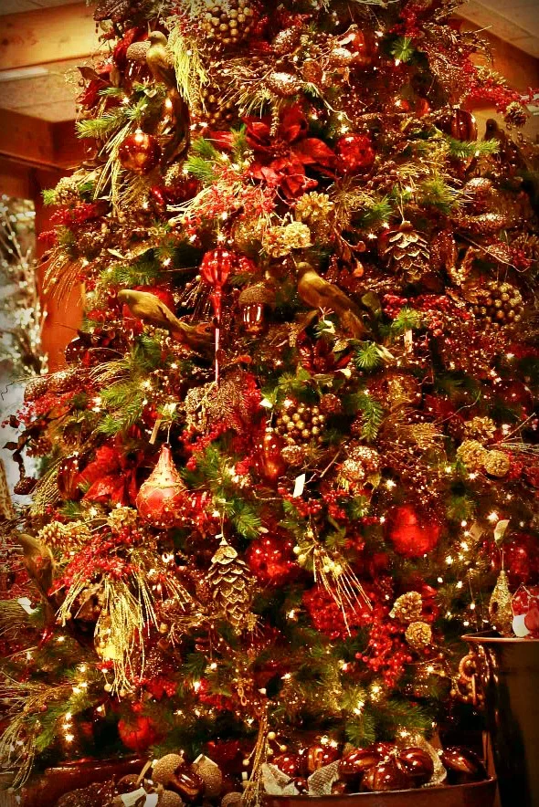 Cherry Red Christmas Tree Side Detail DKdekor.jpg