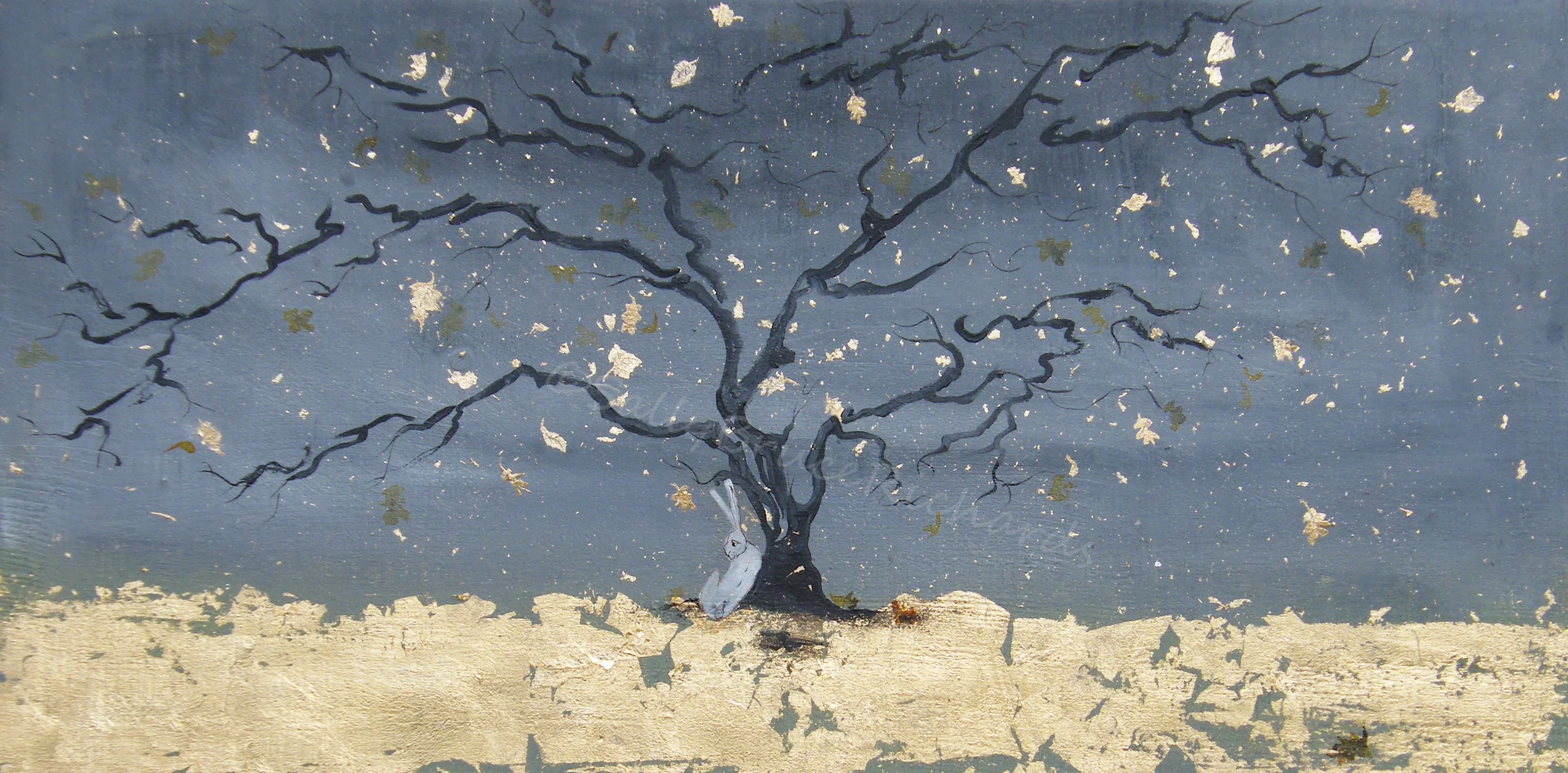 under ancient oak by Sally Bruce Richards