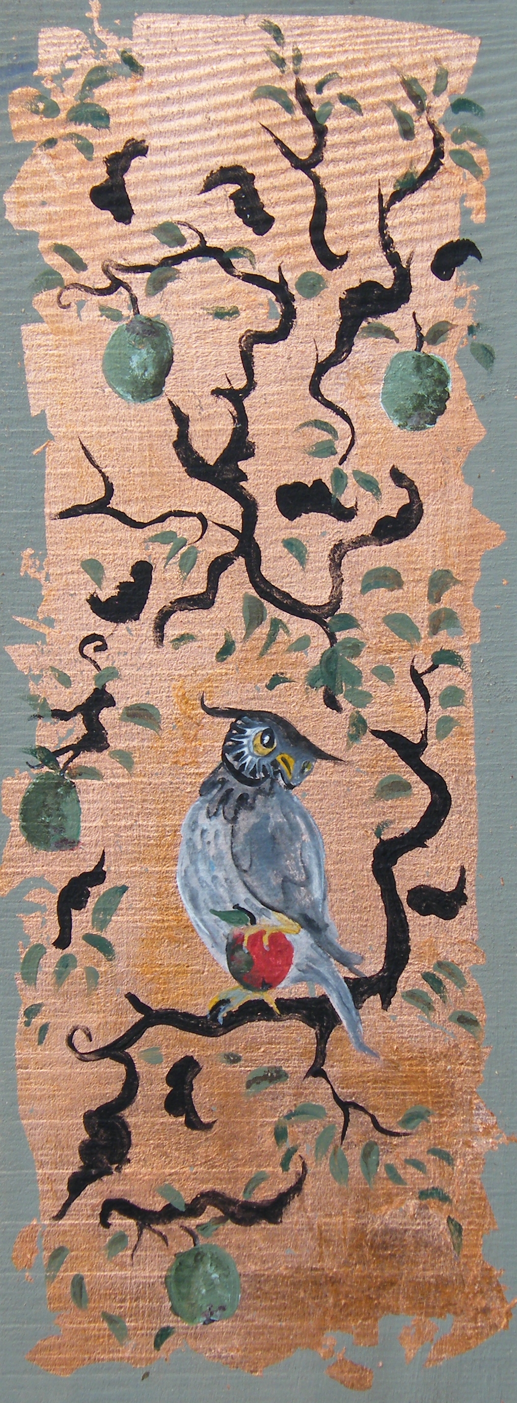 owl and apples