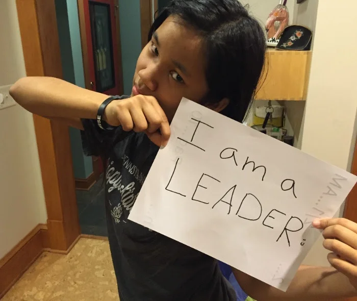 My tween rocking her leadership!