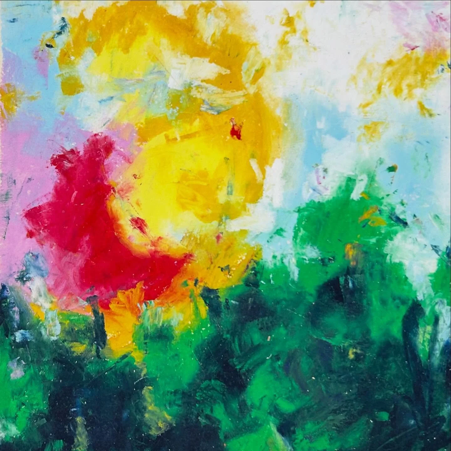 A little sunshine. #coloradoart #denverartist #oilpastelart