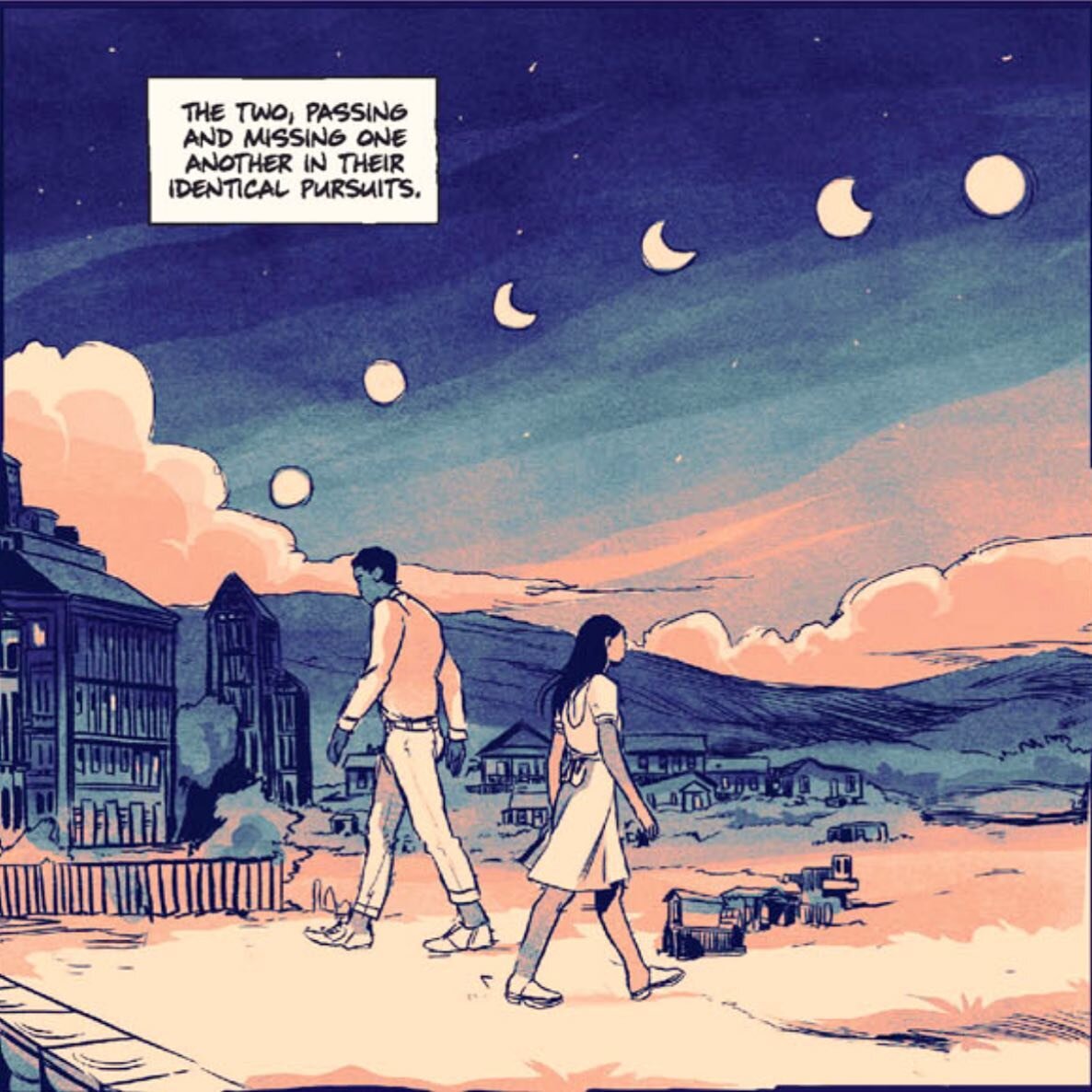 One of my favorite panels from The Sacrifice of Darkness by Roxane Gay and Tracy Lynne Oliver. Illustrated by Rebecca Kirby; colored by James Fenner. Adapted from Roxane Gay&rsquo;s original short story, We Are the Sacrifice of Darkness.