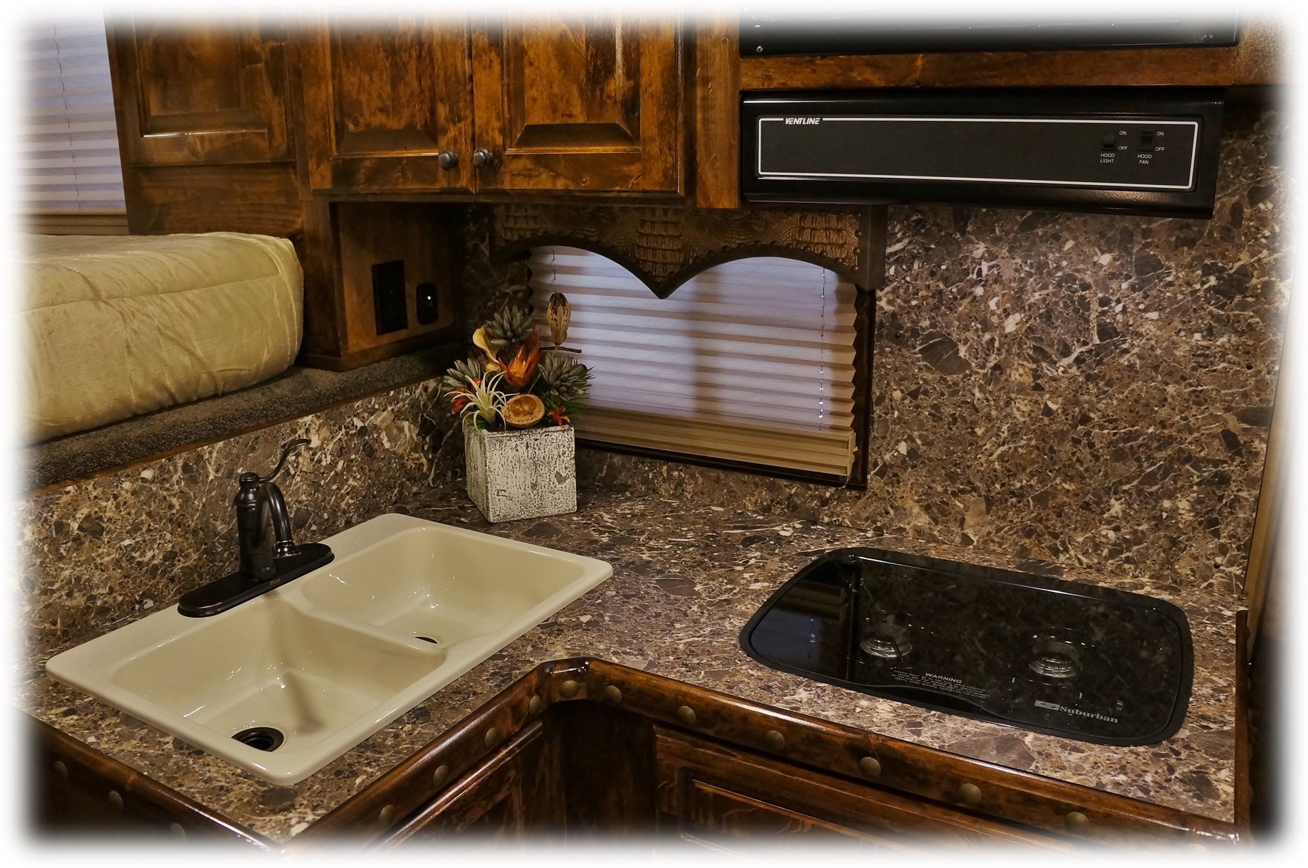 Standard Double Sink with Tuscan Bronze