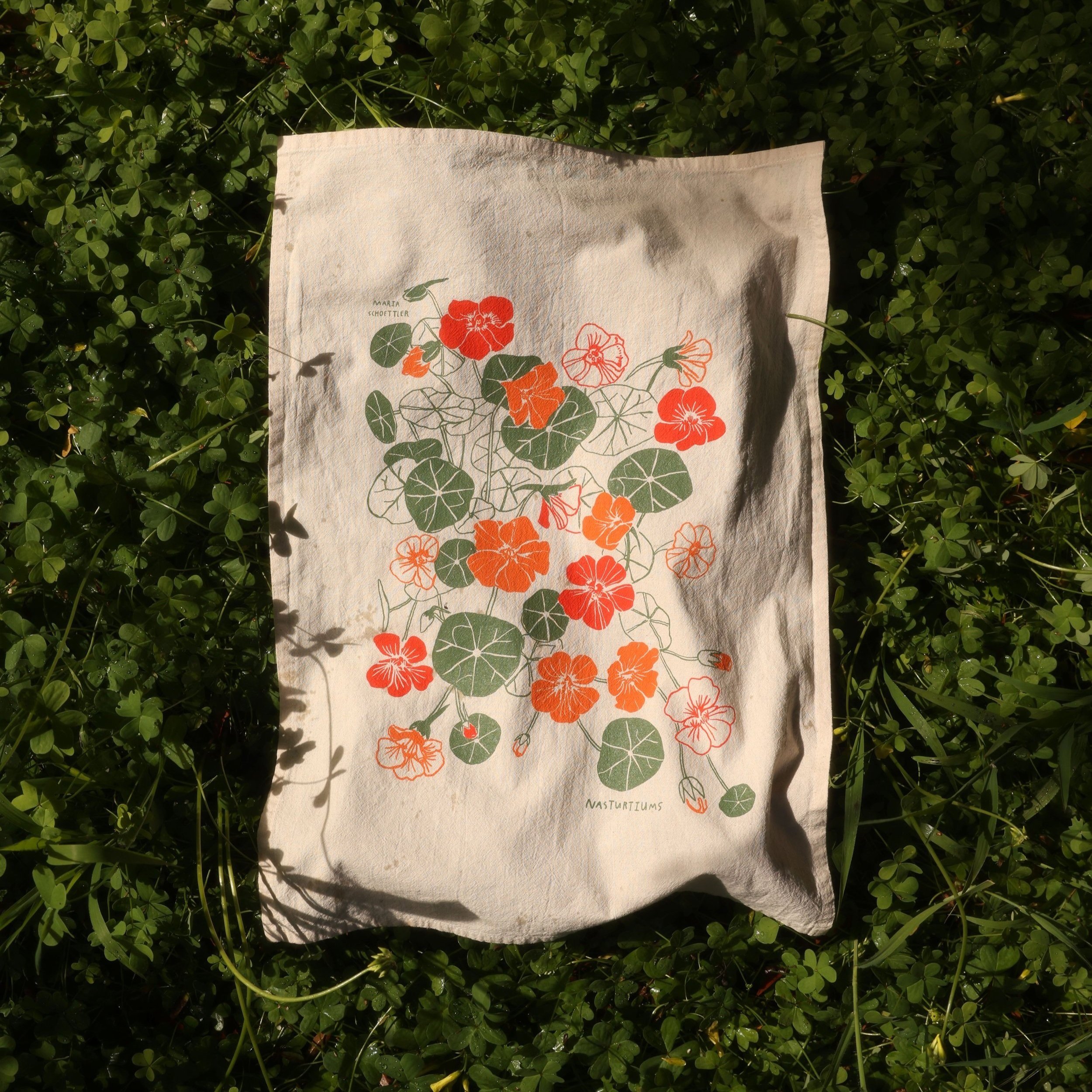 Nasturtium Tea Towel
