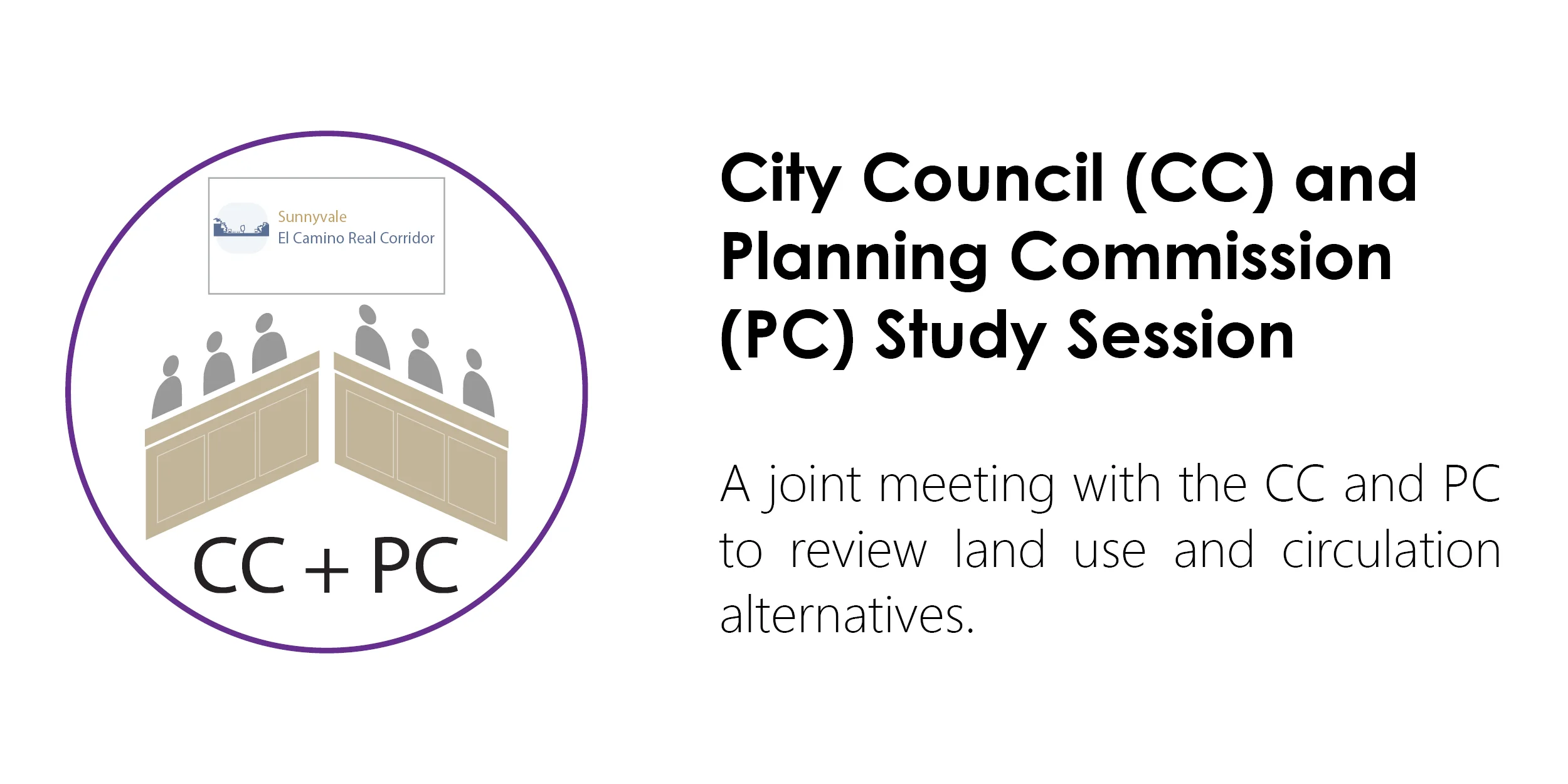 Logo and description of City Council and Planning Commission Study Session.