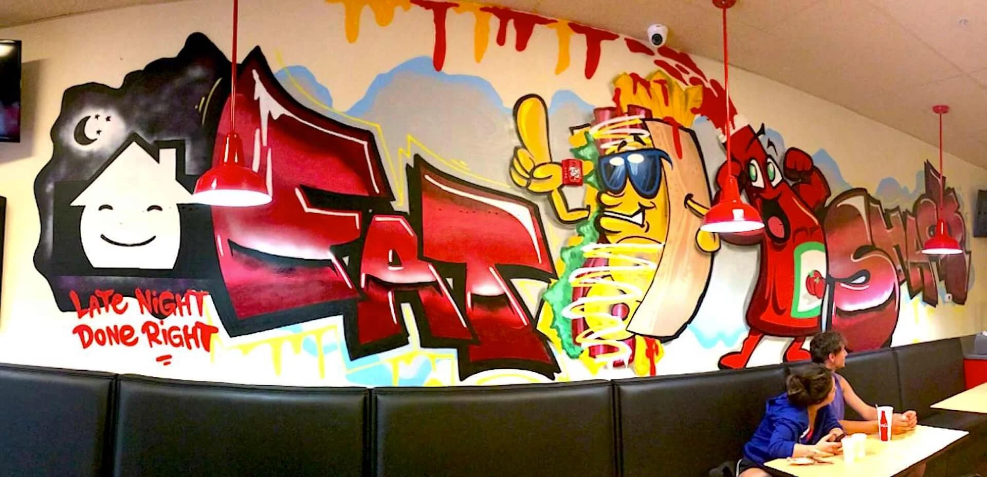 Commissioned Graffiti Mural "Fat Doobie" for Fat Shack | Boulder USA, 2014
