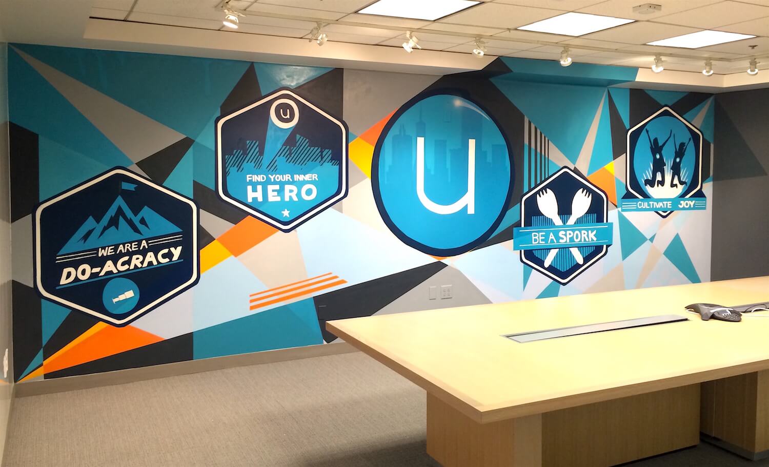 Commissioned Conference Room Mural for Ubiquity | San Francisco USA, 2016