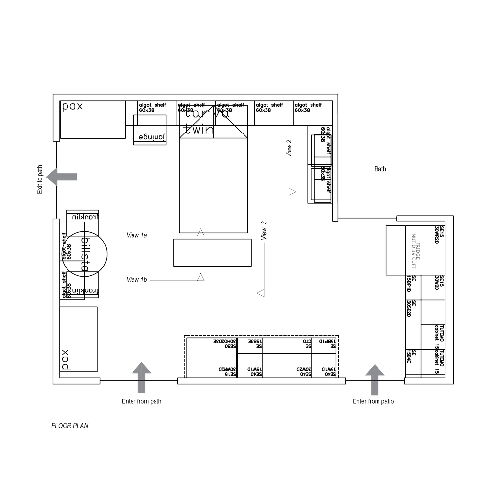 Ikea Brooklyn Studio Apartment Room Set 270 Sq Ft A Rose