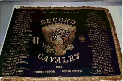 1865 Presentation Flag, 2nd U.S. Cavalry. Photographed at the US Army Center for Military History 