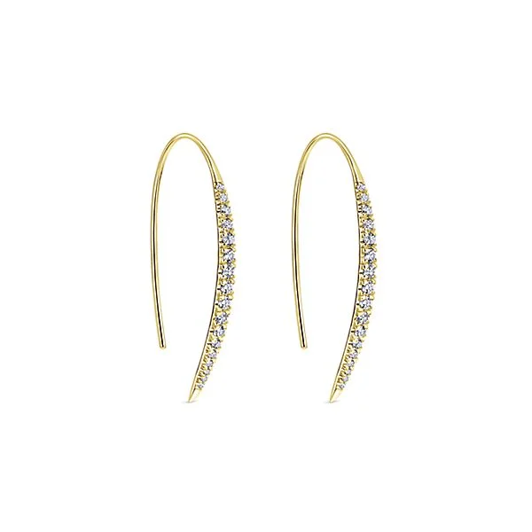 14K Yellow Gold Kaslique Drop Earrings Gabriel