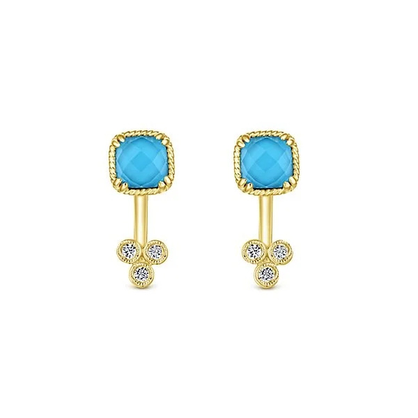 14k Yellow Gold Hampton Peek A Boo Earrings Reads Jewelers