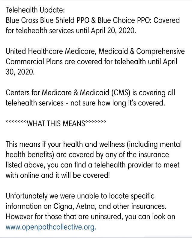 ***CMS IS COVERING ALL MEDICAID AND MEDICARE SERVICES*** More information on telehealth services in response to COVID-19. @fthcinc has some amazing clinicians ready to offer compassionate care: @salenafthc @marianne_fthc @ashleyfthc 🙌🏼🙌🏼 &deg;
&d