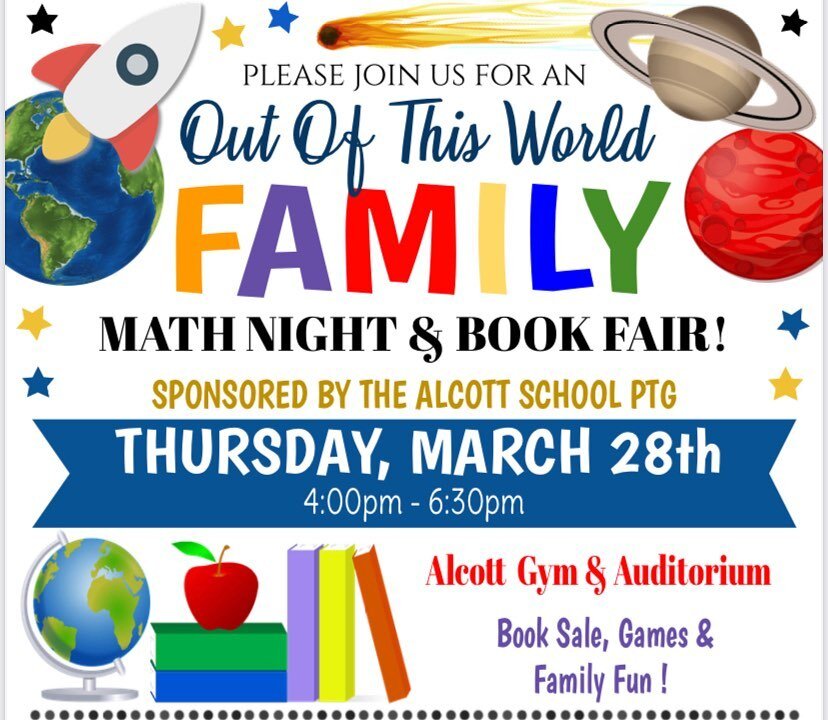 Make space for math in your life! It can take you on exciting adventures. This is fun for the whole family. We look forward to seeing you on Thursday, March 28th!