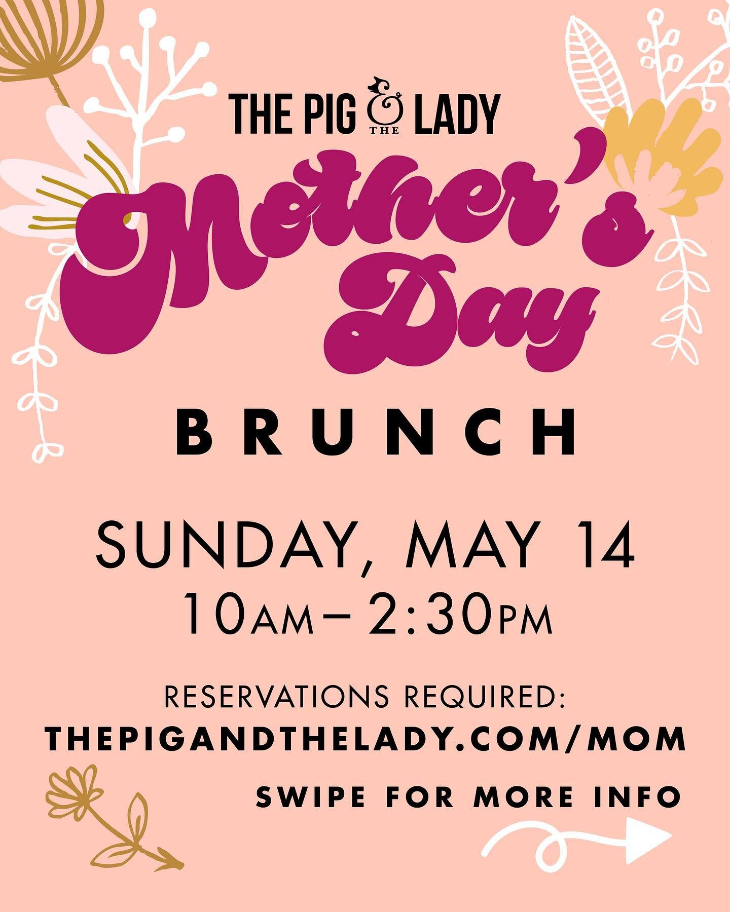 MOMZ F*CK'N RULE! Celebrate yours with our Mother&rsquo;s Day brunch, Sunday May 14th, seating starts at 10:30 and reservations are required. For more information please click on the link in our bio.