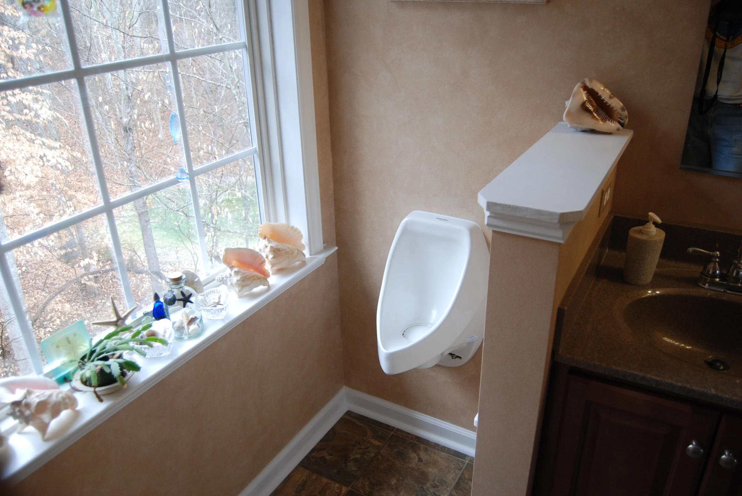 urinal in living room