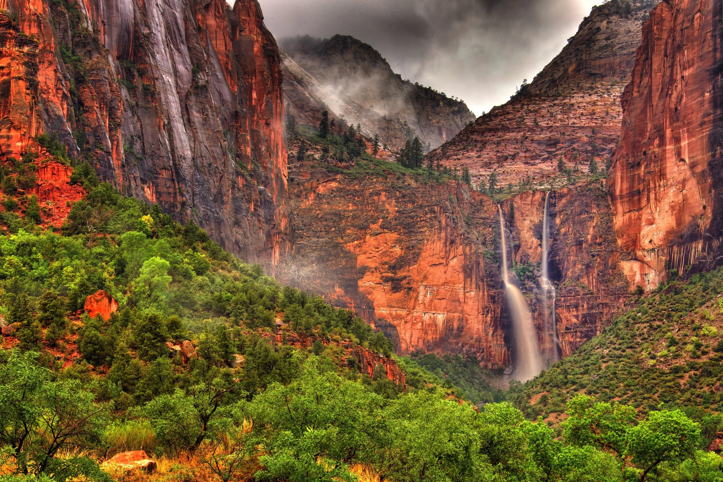 Zion Double Waterfall