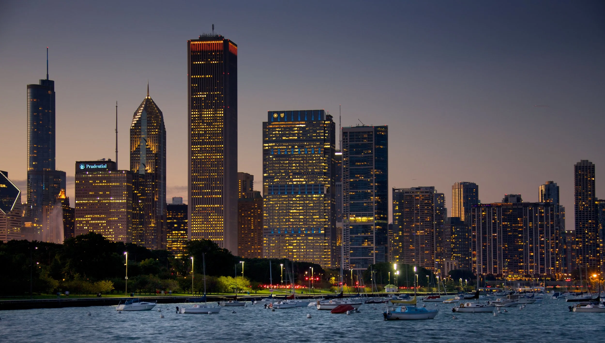 Chicago Night Harbor