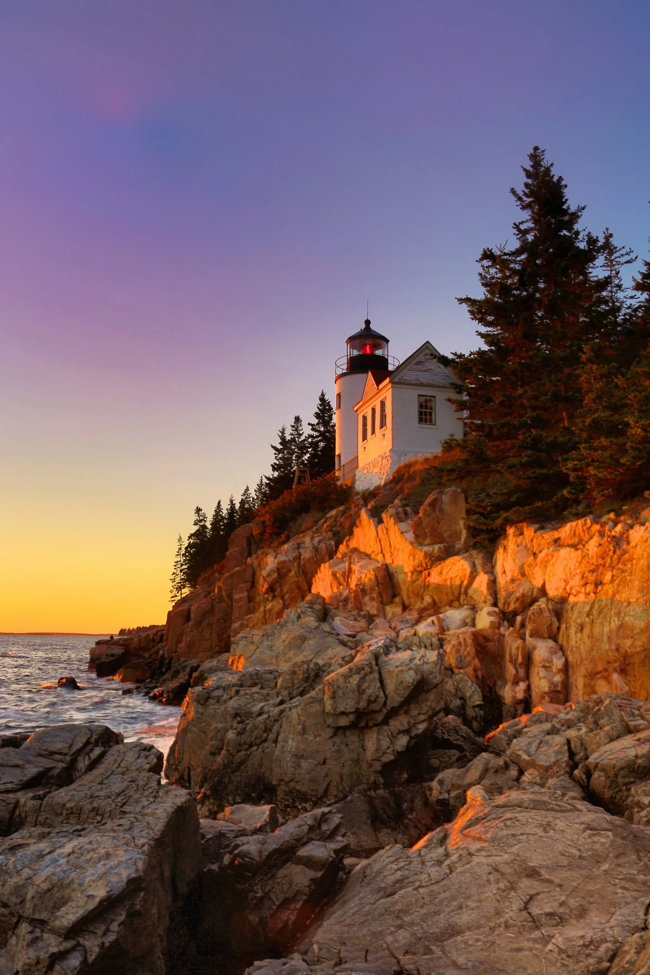 Red Beacon at Sunset