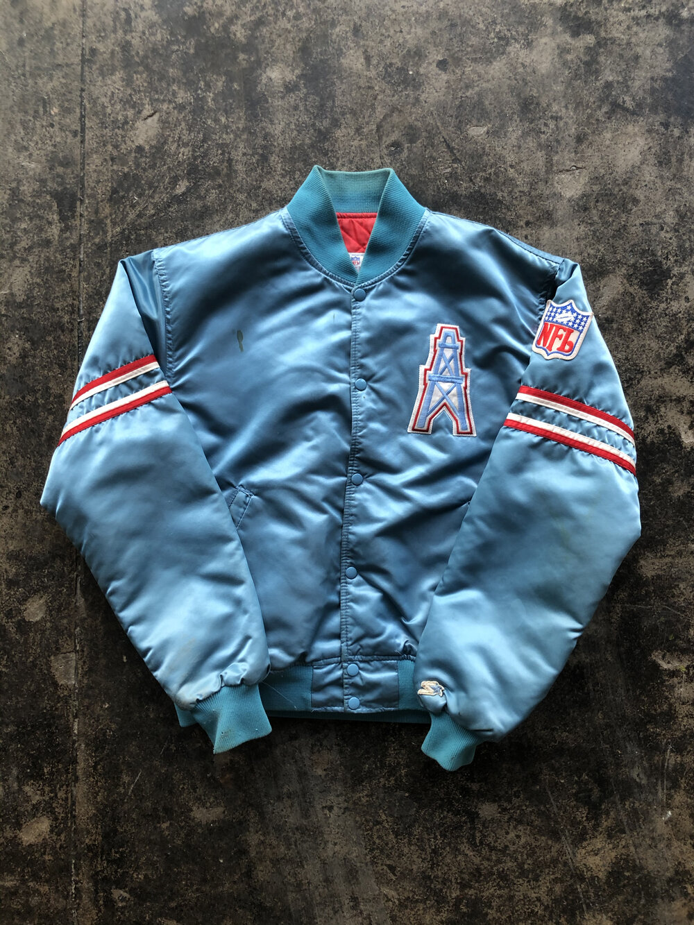 Edmonton Oilers Vintage Starter Jacket L Deadstock Satin Rare 