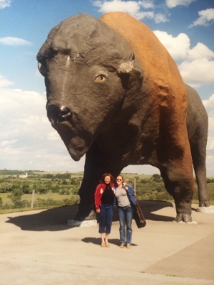 Worlds Largest Buffalo (and yes, that IS a violin on my back...)