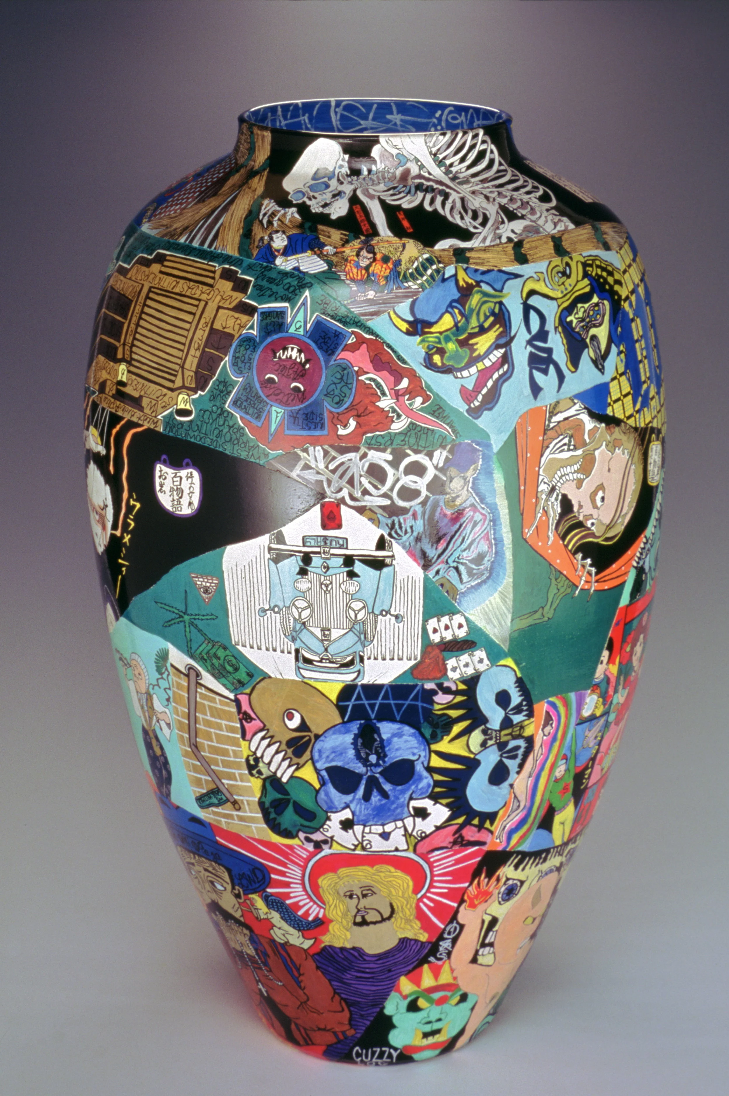   Yokai/Phantoms  (front), 2002 Ceramic, paint 32 x 24 x 24 inches 