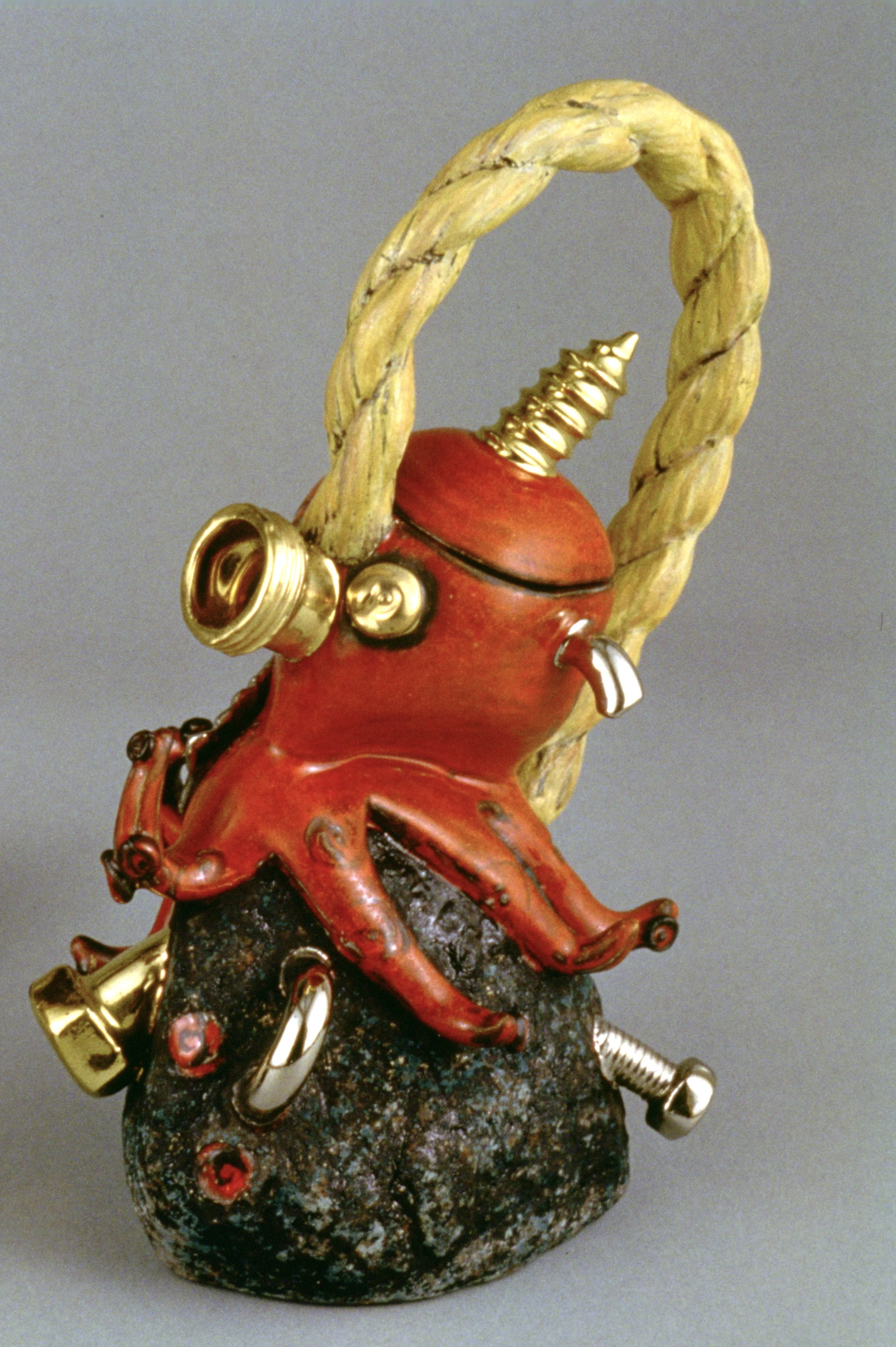   Chisou/Feast , 1992 Earthenware, glaze, lusters 8 x 5 x 5 inches 