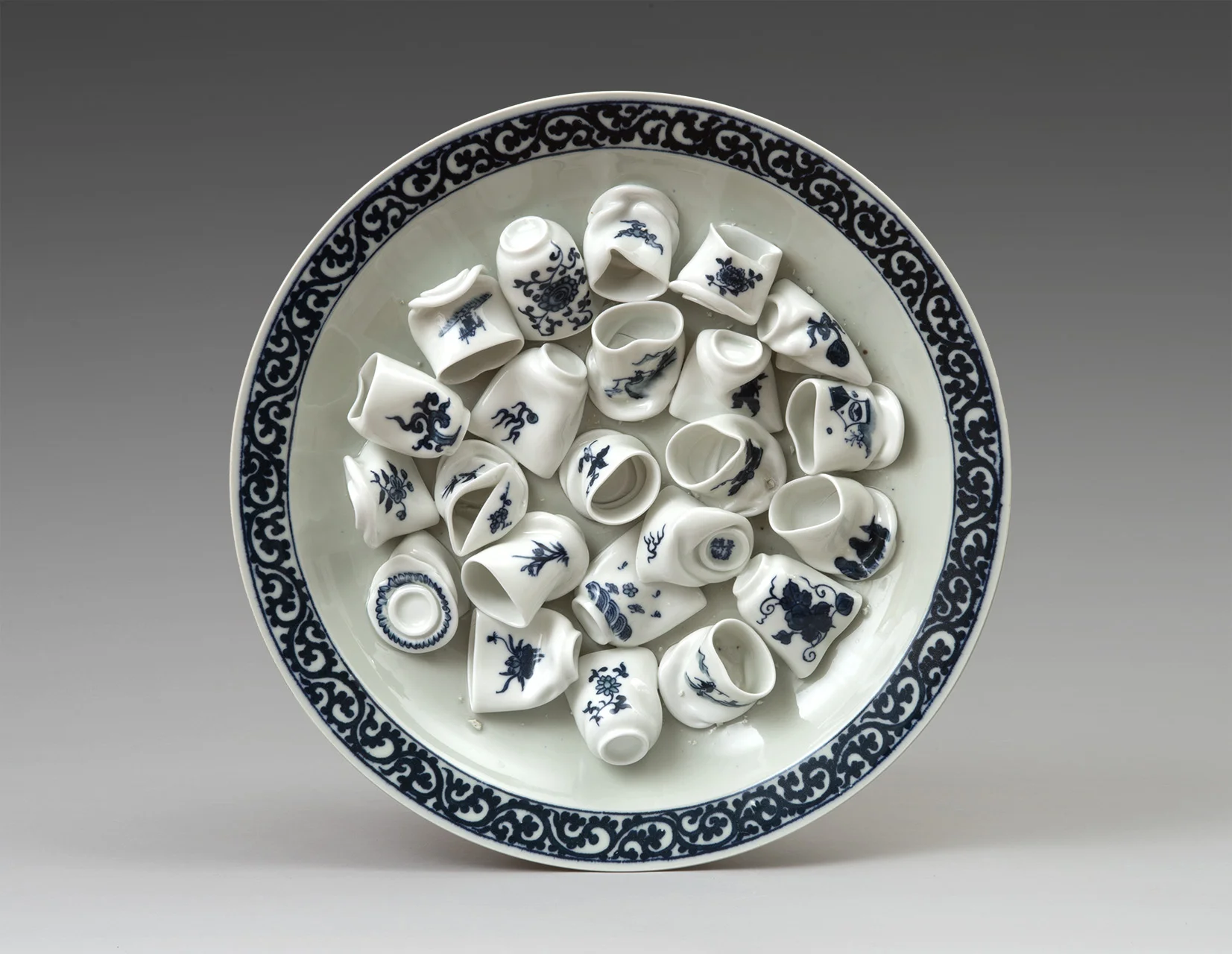   Jingdezhen Plate #2 , 2013 Porcelain, oxide, glaze 17 x 17 x 3 inches 