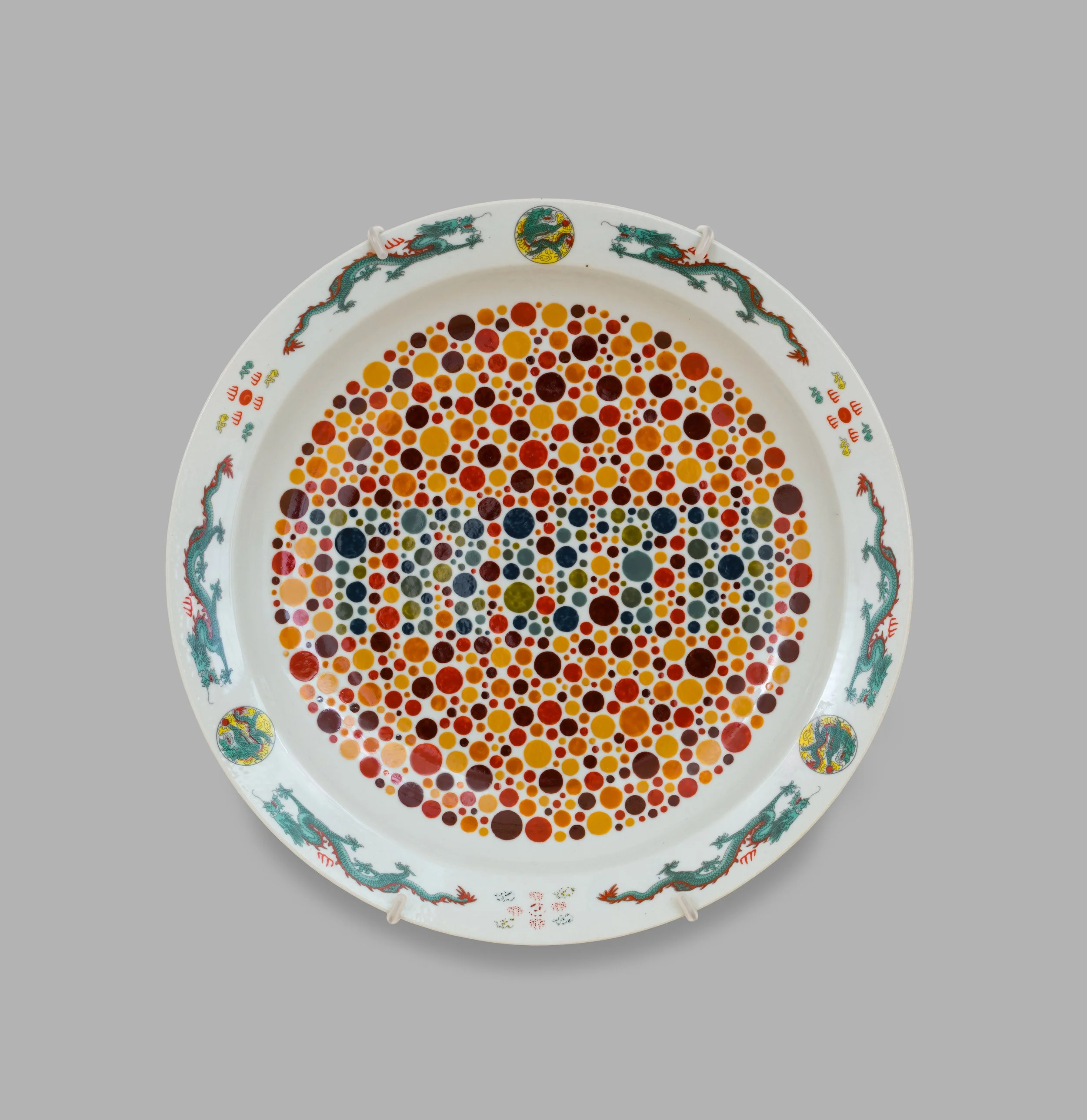   Perception Plate (TRUTH) , 2022 Porcelain, glaze, china paint, decal 17 x 17 x 2.5 inches 