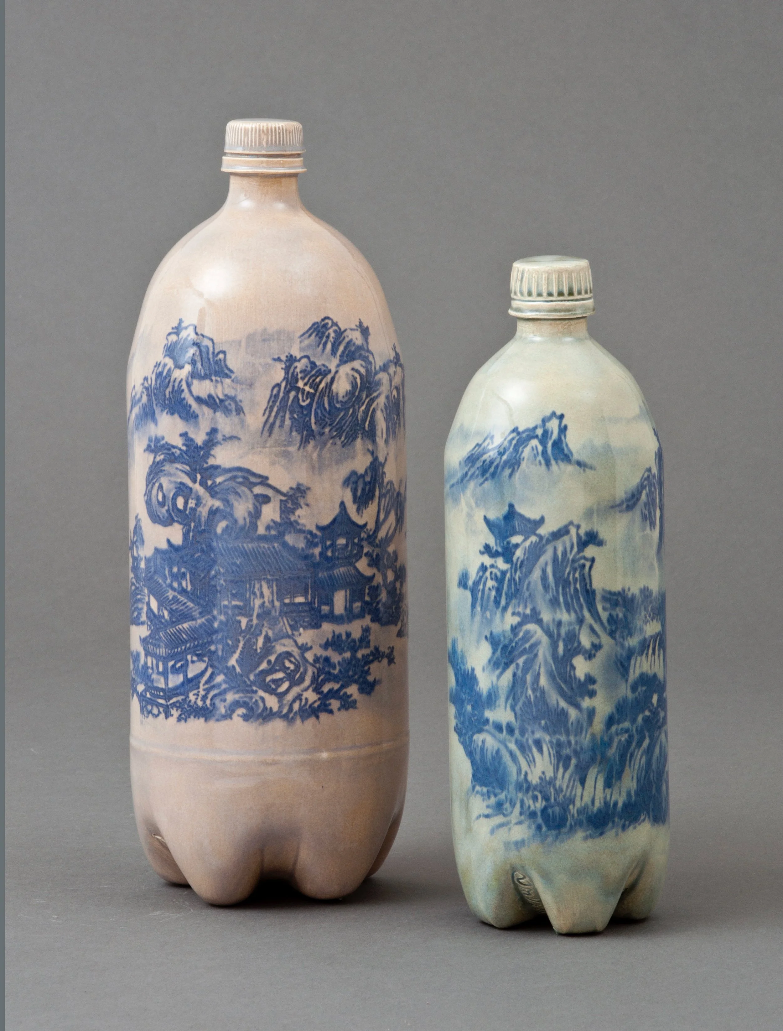   Chinese Still Life #2 , 2013 Earthenware, Glaze, Transfer 12 x 8 x 5 inches 