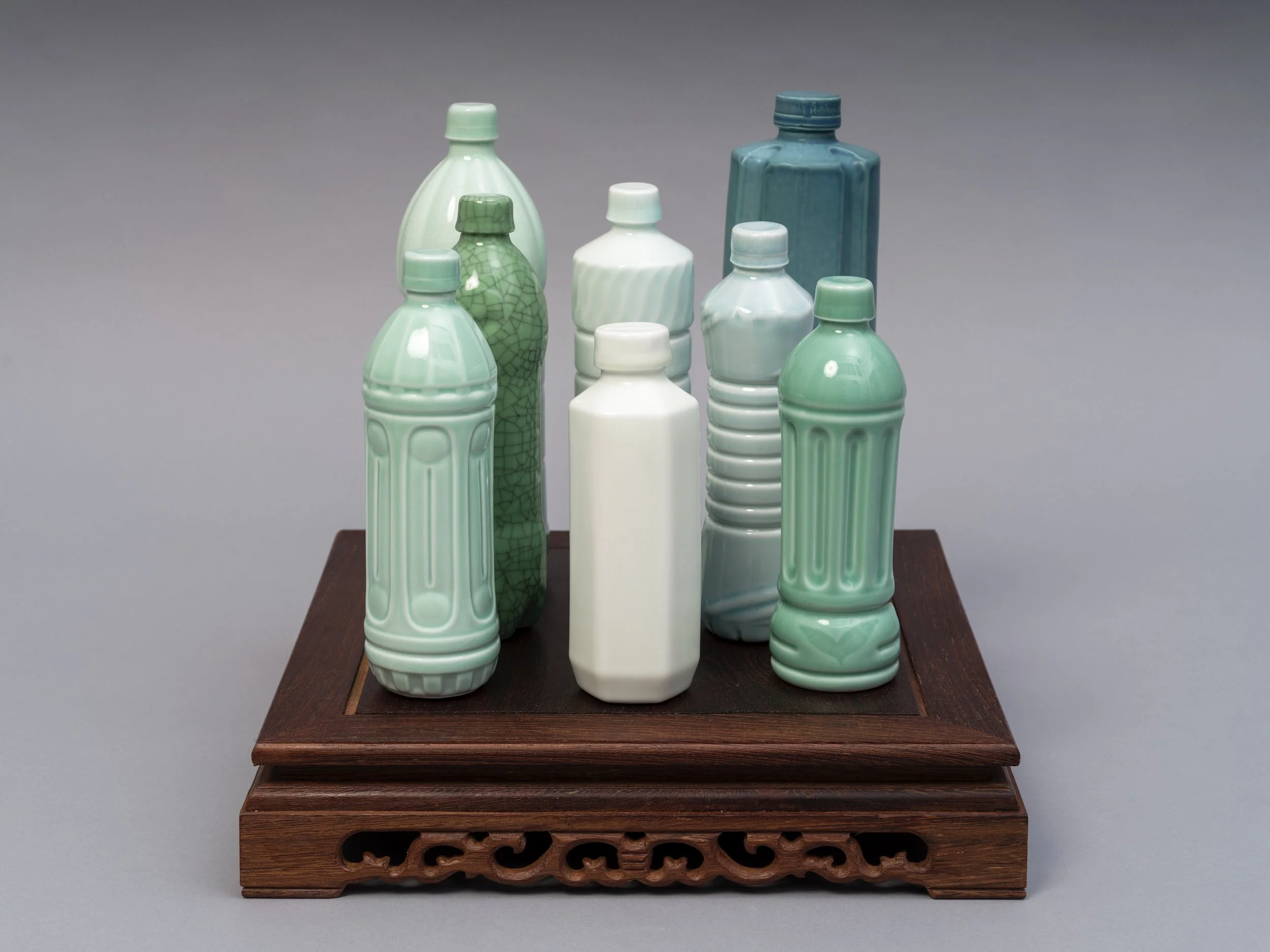   Chinese Still Life IV , 2024 Porcelain, Glaze, Woodstand 12 x 13 x 13 inches 