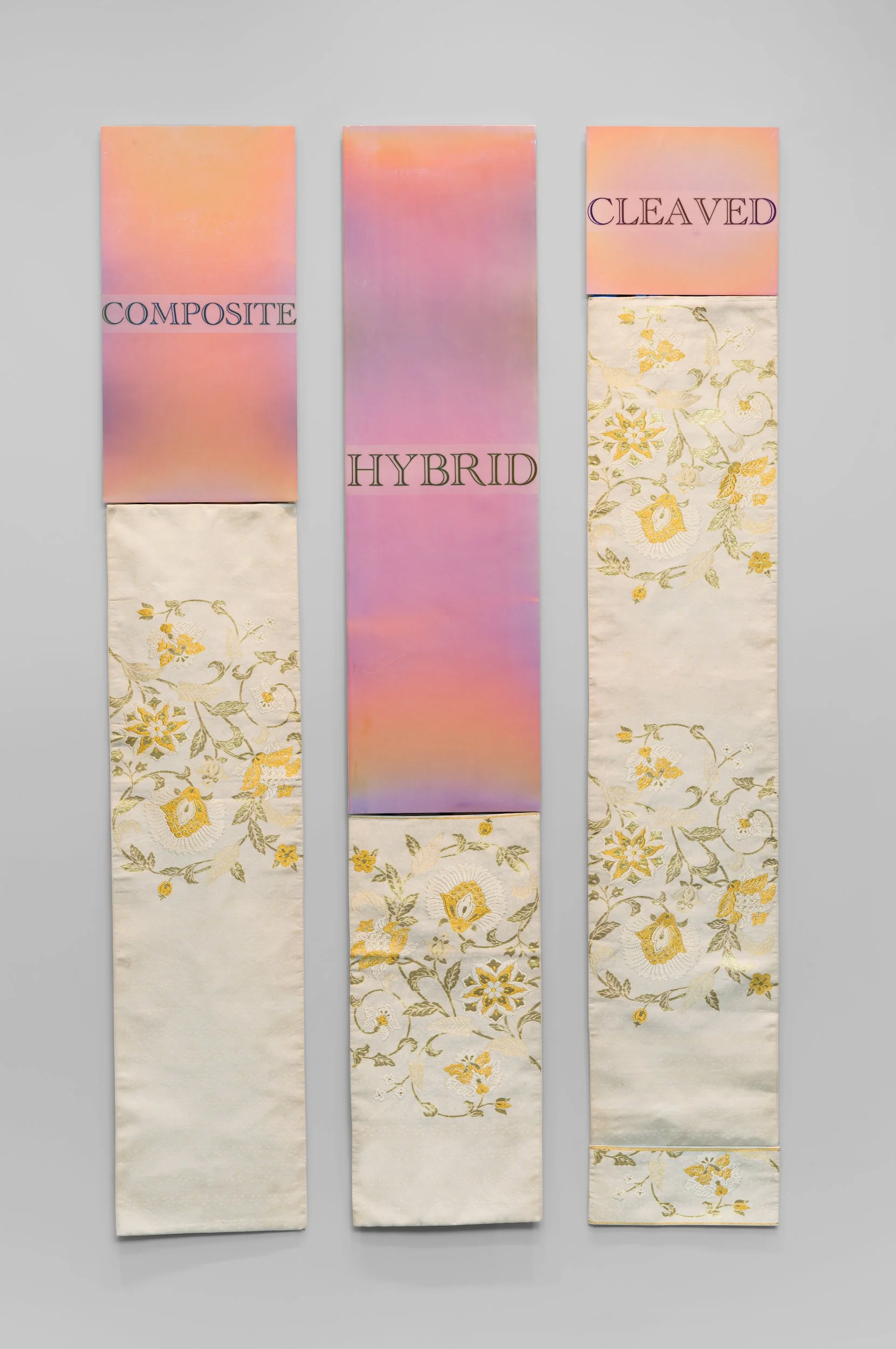   Neither Obi/HYBRID , 2025 70 x 42 x 1 inches&nbsp;  Porcelain, Glaze, Obi sash 