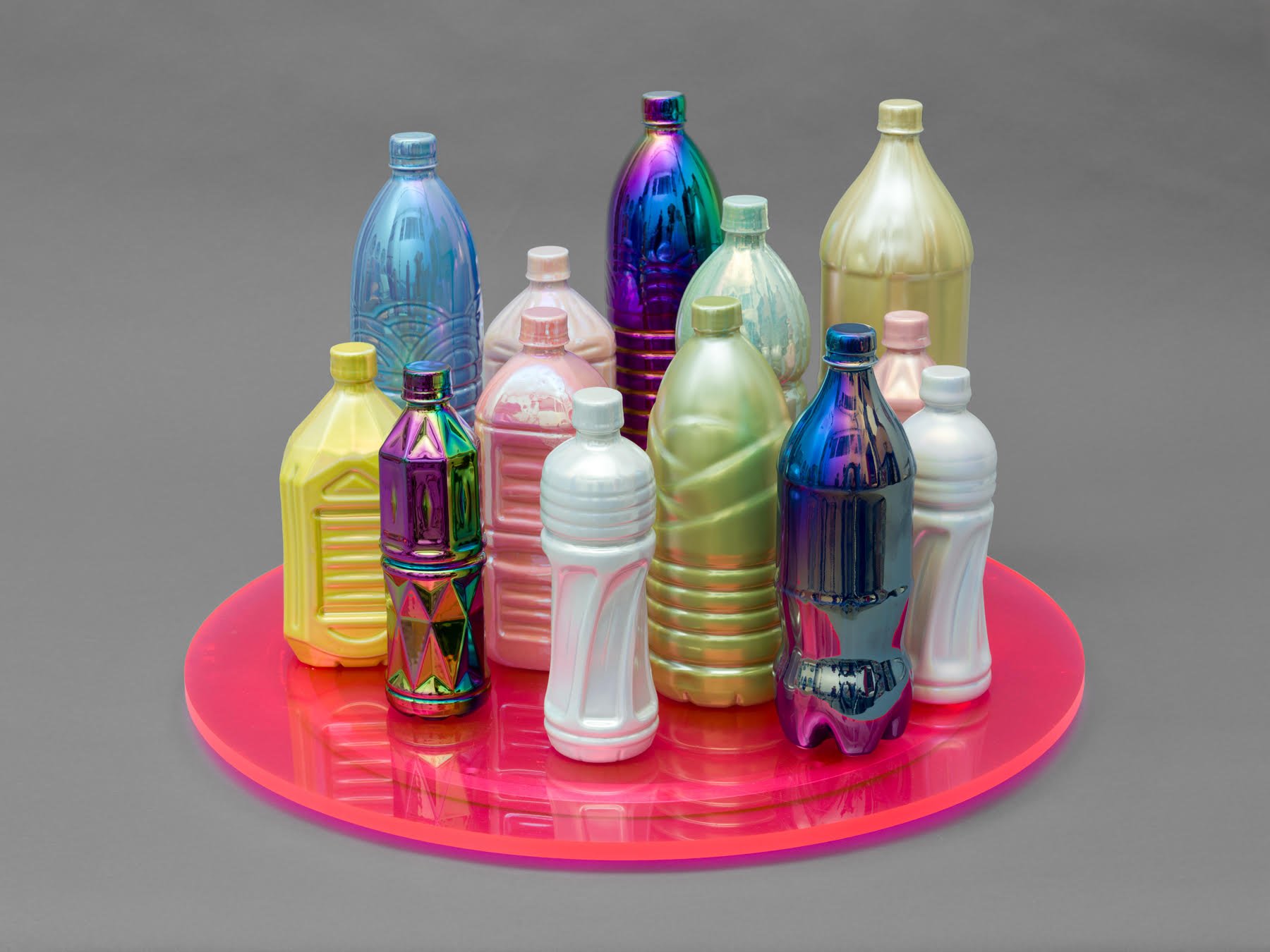   Chinese Still Life - Shanghai , 2026 Porcelain, Glaze, Pearl PVD, Lazy Susan&nbsp;&nbsp; 12.5 × 20 × 20 inches 