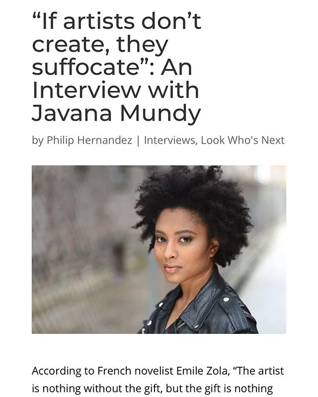 Thanks for the write up @blacktalenttv and shouts to @honeybmedia . &ldquo;If artists don&rsquo;t create they suffocate.&rdquo; Check me out! Tickets to show at the Link in bio 💙. Go follow @mamas19theplay #womenintheater #blackactors #blackwoman #a
